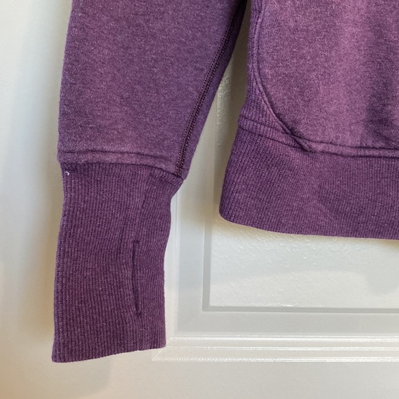 Lululemon Purple Scuba Hoodie, Classic Cotton Fleece. Size 6 - Picture 4 of 7